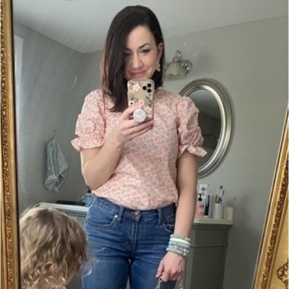 English Factory- Pink Floral Top